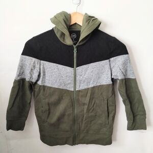 Wonder Nation Boys Zip Hood Jacket Olive Green Size 8 M